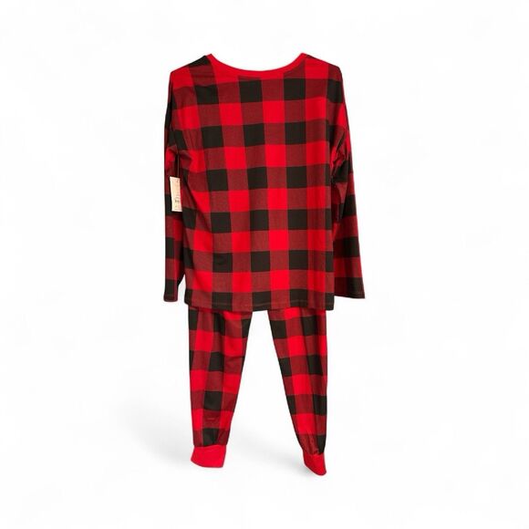 Joyspun 2pc  Pajama Set Womens Sz S  (4-6) Red Plaid Pajamas Pockets Holidays - Picture 2 of 6